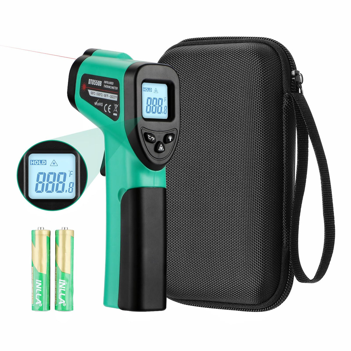 Digital Laser Thermometer for Griddle,Infrared Temperature Gun for Cooking