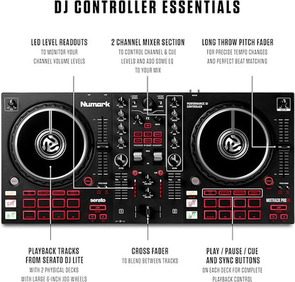 Numark Mixtrack Pro FX Serato DJ Controller with 2 Decks, Mixer, (Effects Paddles and Audio Interface)