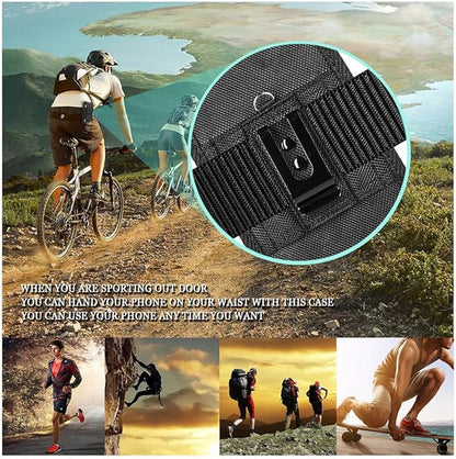 Cell Phone Holster for iPhone 16,16 Pro,16e,15,15 Pro,14,14 Pro 13,13 Pro 12,12 Pro,11 Galaxy S25 S24 S23 S22 Case with Belt Clip Phone Belt Holder Carrying Pouch Cover (Fits Otterbox Case on Case on)