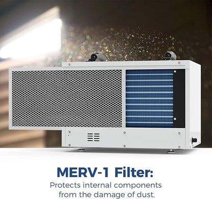 ALORAIR 120 Pints Commercial Dehumidifier for Crawl Spaces & Basements with Drain Hose, Compact Dehumidifiers for Home and Industry Water Damage, Auto Defrost, 5-Year Quality Coverage