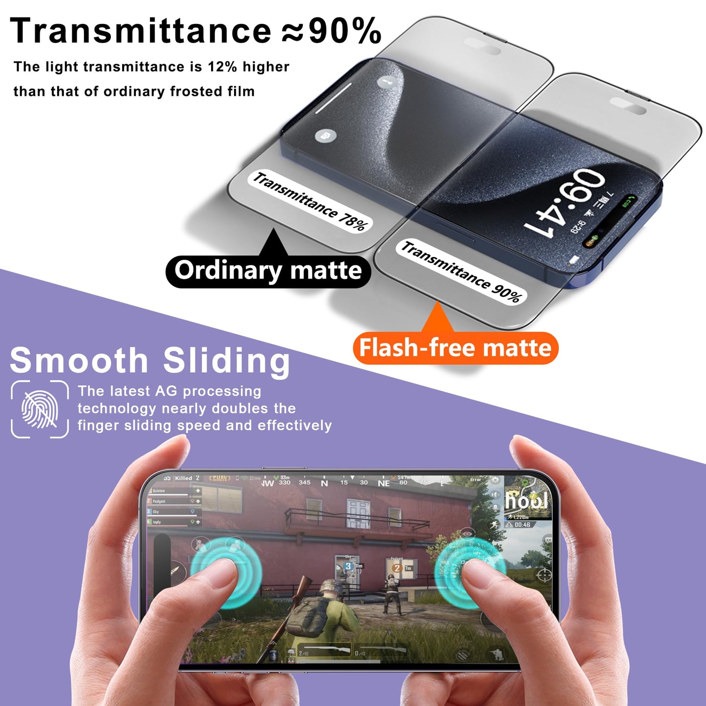 CHRYSHA 2-Pack Matte Screen Protector for iPhone 11 Pro and iPhone XS and iPhone X 5.8-Inch, Auto Dust Removal, No Bubbles, High Definition Clear, Easy Installation