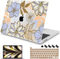 Mektron Case for MacBook Pro 16 Inch A2141 Cover 2019 Release 16" with Liquid Retina Display/Touch ID, Plastic Hard Shell with Keyboard Skin & Screen Protector & Dust Plug, Abstract Floral
