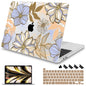 Mektron Designed Case for MacBook Pro 16 Inch A2141 Cover 2019 Release 16" with Liquid Retina Display/Touch ID, Plastic Hard Shell with Keyboard Skin & Screen Protector, Butterfly Flower C077