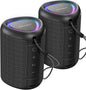 Portable Bluetooth Speaker with Lights, Stocking Stuffers, Powerful Crystal Clear Sound, IPX5 Waterproof, All Day Playtime, BT 5.3, TWS Paring, Small Wireless Speaker for Outdoor, White Elephant Gifts
