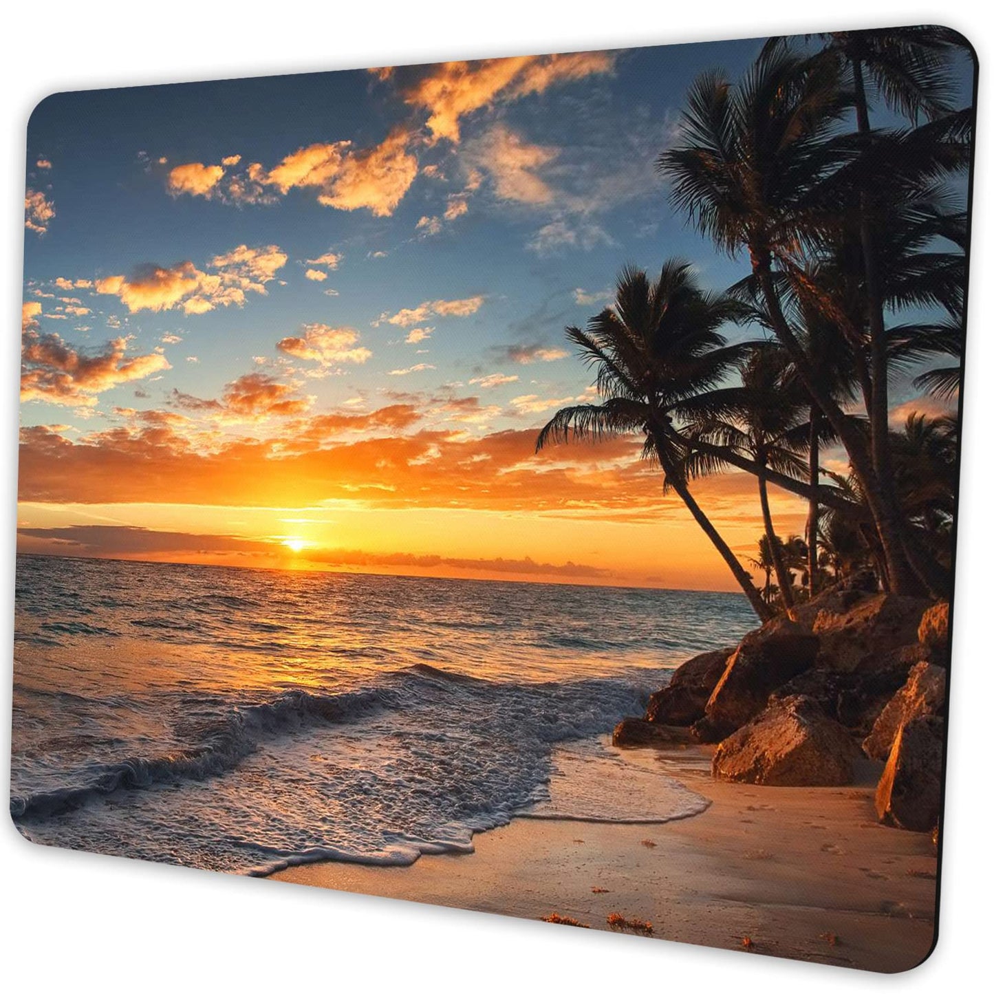 SHALYSONG Sunset Beach Mouse pad 9.5"x7.9" Non-Slip 3mm Small Computer Pad