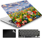 AMCJJ Compatible with MacBook Air 13 Inch Case 2017 2016 2015 2014 2013 2012 2011 2010 Release A1466/A1369, Plastic Hard Shell Case + Keyboard Cover + Screen Protector - Flowers