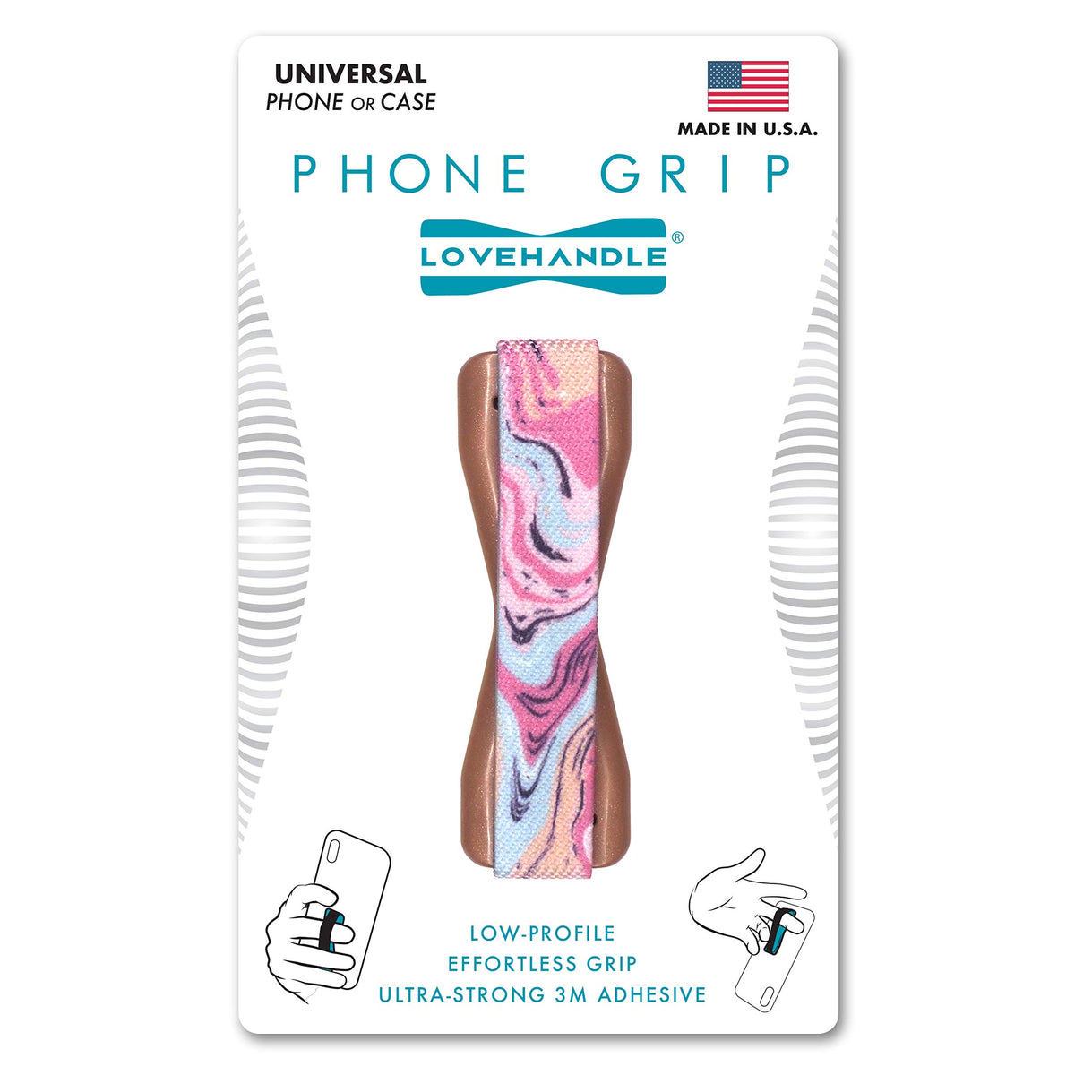 LOVEHANDLE Original Universal Phone Grip - Black and White Checkered