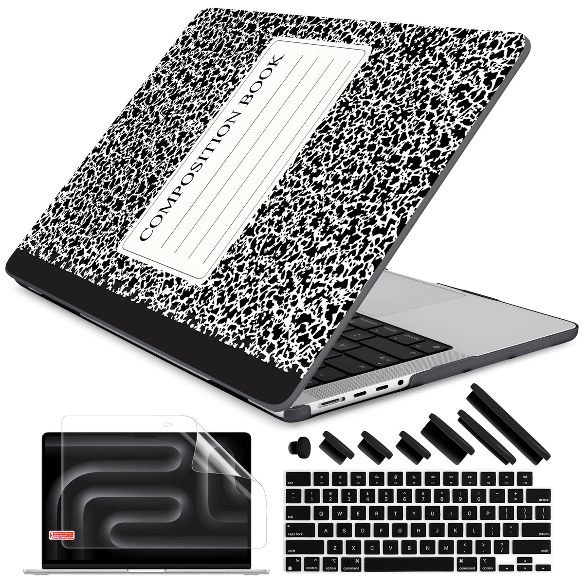 DONGKE Compatible with MacBook Pro 16 Inch Case (2026-2021 Release, M5 M4 M3 M2 M1 Pro/Max Chip), Plastic Hard Shell Cover with Keyboard Cover & Screen Protector for MacBook Pro 16", Garden Florals