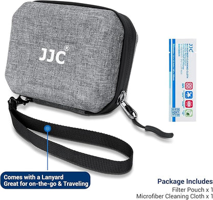 JJC Hard Shell Camera Lens Filter Case Up to 67mm (62mm 58mm 55mm 52mm 49mm 46mm 43mm 40.5mm 37mm),Water Resistant & Dustproof,Camera Filter Pouch with Microfiber Cleaning Cloth for Photography