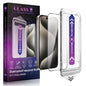 SHANG PIN JIA 2 Pack Screen Protector Tempered Glass for iPhone 15 Pro Max 6.7-Inch Auto Dust Removal, No Bubbles, High Definition Clear, Easy Installation