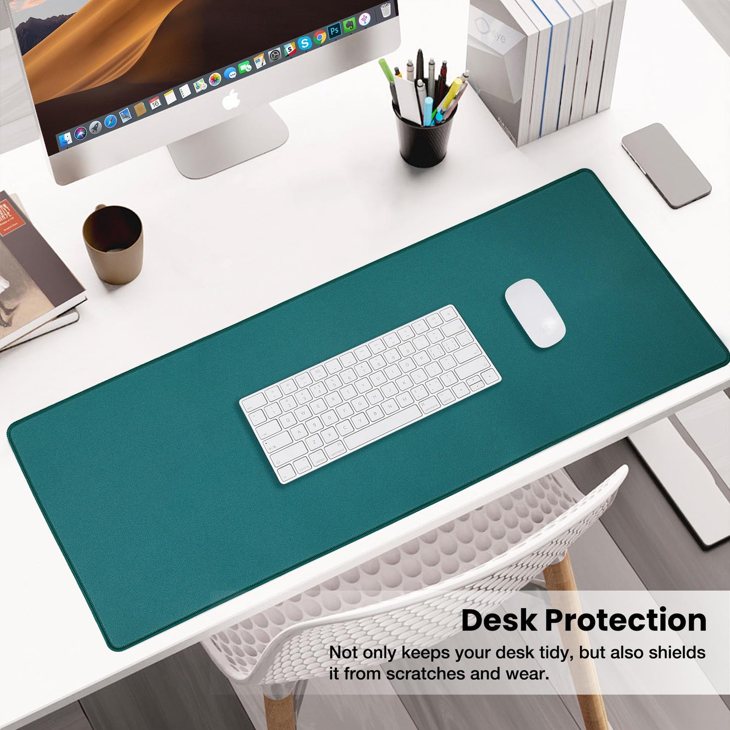 ALOANES Non-Slip Extended Mouse Pad Office&Home Desk Mat Stitched Edge