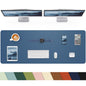 Large Desk mat, Leather Desk Pad Protector,Office Desk Mat,Mouse Pad, Non-Slip Desk Blotter, Laptop Desk Pad, Waterproof Desk Writing Pad for Office&Home (Grey Blue, 55" x 17")