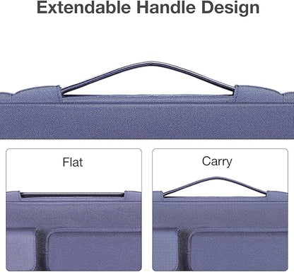MOSISO 360 Protective Laptop Case 13.3 inch, 13-13.3 inch Laptop Sleeve Compatible with MacBook Air/Pro 13 / Pro 14, HP Dell ASUS Lenovo, Side Open Bag with 2 Raised&1 Flapover Pockets, Lavender Gray
