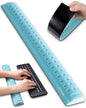 i-Rocks Ergonomic Memory Foam Keyboard Wrist Rest - Pain-Reducing, Cooling, Non-Slip, Blue, Minimalist