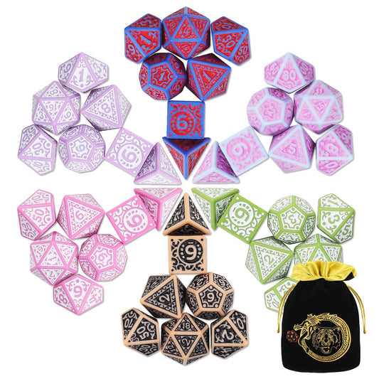 CiaraQ Polyhedral Dice Set - DND Role Playing Dice