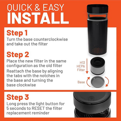FRAM H13 HEPA Filtration Air Purifier Replacement Filter for Model CAP30100 & CAP30200 | Cleans Air of Smoke, Dust & Other Contaminants | Provides 500 Hours of Use | CAP30111