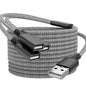 6.6FT USB A Male to 3 Female Extension Cable, USB Splitter 1 in 3 Out Support Charging and Data Transfer for Printer/Keyboard/Flash Drive/PlayStation/Laptop/LED Etc(Black)