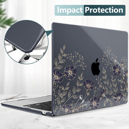 TWOLSKOO for MacBook Air 13 inch Case M5 2026 M4 2025 M3 M2 2024-2022 A3449 A3240 A3113 A2681, Plastic Hard Shell & Keyboard Cover & Screen Film for MacBook Air 13.6 inch Case, Creative Brain