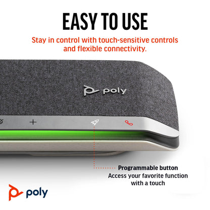 Poly Sync 40 Smart Speakerphone (Plantronics) - Flexible Workspaces - Connect to PC/Mac via USB-A or USB-C and Smartphones via Bluetooth - Works with Teams, Zoom – Amazon Exclusive