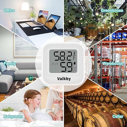 Indoor Humidity Meter Hygrometer 4Pack, Room Thermometer for Accurate Room Temperature Monitor, Digital Hygrometer with Indoor Thermometer for Home, Baby Nursery, and Humidity Sensor Enhanced Comfort