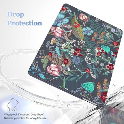 Case for MacBook Pro 13 inch with/Without Touch Bar (2016-2022, M2 A2338 M1 A2289 A2251 A2159 A1989 A1706 A1708), Hard Shell + Keyboard Cover + Dust Plug, Flowers & Herbs