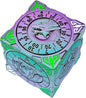 Spinner Dice 7-in-1 Metal DND Set – Premium Copper RPG Dice with 3D Monster Reliefs, Gyro Spinner & Collector’s Box for D&D,Chameleon Purple