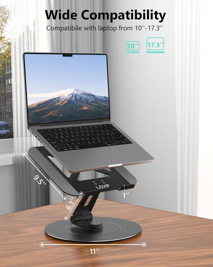 LOXP Ultra-Stable Laptop Stand for Desk with Larger Base