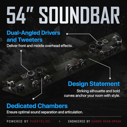 Nakamichi Shockwafe 11.2.6 Channel Dolby Atmos/DTS:X Soundbar with Upgraded Dual 10” Subwoofers, Wireless Bipolar Surrounds, 6 Height Channels, AHD Ultra, 31 Punktkilde Drivers (2025 Flagship)