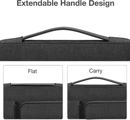 MOSISO 360 Protective Laptop Case 13.3 inch, 13-13.3 inch Laptop Sleeve Compatible with MacBook Air/Pro 13 / Pro 14, HP Dell ASUS Lenovo, Side Open Bag with 2 Raised&1 Flapover Pockets, Slate Gray