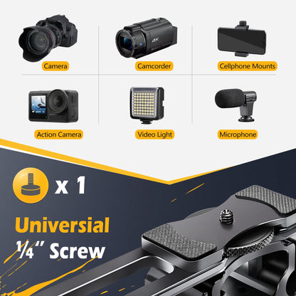Zeadio Camera Video Rig Cage, Aluminum Filmmaking Movie Making Kit with Top Handle & Arca Type Base, Compatible with All DSLR Camera and Camcorder