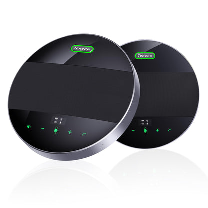 Tenveo MagiCall-EX Bluetooth Conference Speakerphone, Daisy Chain/Use Alone up to 30 attendees, Bluetooth/Wireless/USB Microphone, 360°Voice Pickup Noise Cancelling for Conference Call Large Meeting