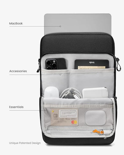 tomtoc 360 Protective Laptop Sleeve Designed for 16-inch New MacBook Pro M4/M3/M2/M1 Pro/Max 2024-2019, Water-Resistant Well-Organized Accessory Sleeve Case with Handle