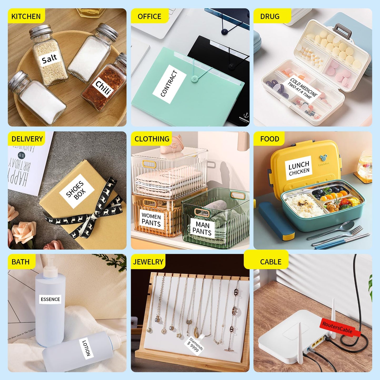 200 Pcs Cable Labels - Waterproof Wire Cord Label, Tear Resistant Wire Labels, Self Adhesive Cord Organizing Label, for Cable Management, Compatible with PUQU AQ20 Label Makers(Red) 30 * 90mm