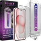 2 Pack Matte Screen Protector for iPhone 14 Pro/iPhone 15 / iPhone 16,9H Tempered Glass,Full Coverage,Anti-Fingerprint,Auto Dust-Elimination,No Bubble,Easy Installation