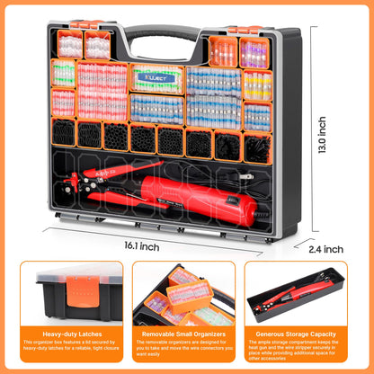 Ultimate All-in-One Heat Shrink Solder Seal Wire Connectors Kit – Wire Striper, Heat Gun, Kuject 2000PCS Waterproof Solder Stick Butt Connectors, Electrical Wiring Connector Kit for Marine Automotive