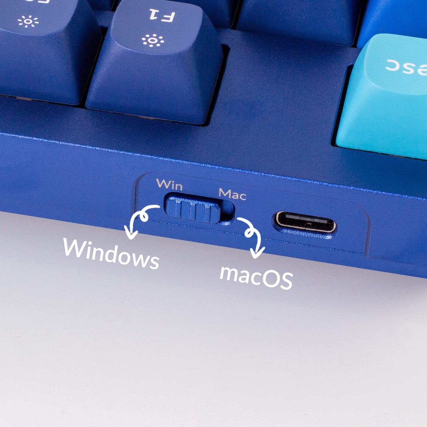 Keychron Q3 QMK/VIA Wired Custom Mechanical Keyboard, Full Aluminum TKL Layout, Programmable Macro with Hot-swappable Gateron G Pro Brown Switch, Compatible with Mac Windows Linux (Blue)