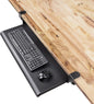 EHO Clamp-On Retractable Adjustable Keyboard Tray, Under Desk Ergonomic Keyboard Tray - Easy Tool-Free Install - Large Surface 27.5" (31.8" Including Clamps) x 12.5" Home & Office