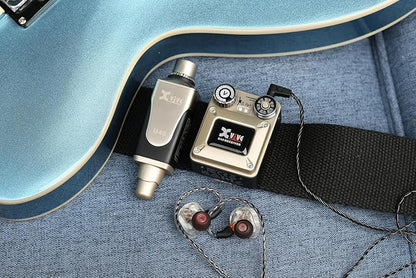 Xvive U45R2 Wireless in Ear Monitor System 5.8ghz IEM System 1 Transmitter and 2 Bodypack Receiver for Studio, Band Rehearsal, Live Performance, Channel Scan Mode