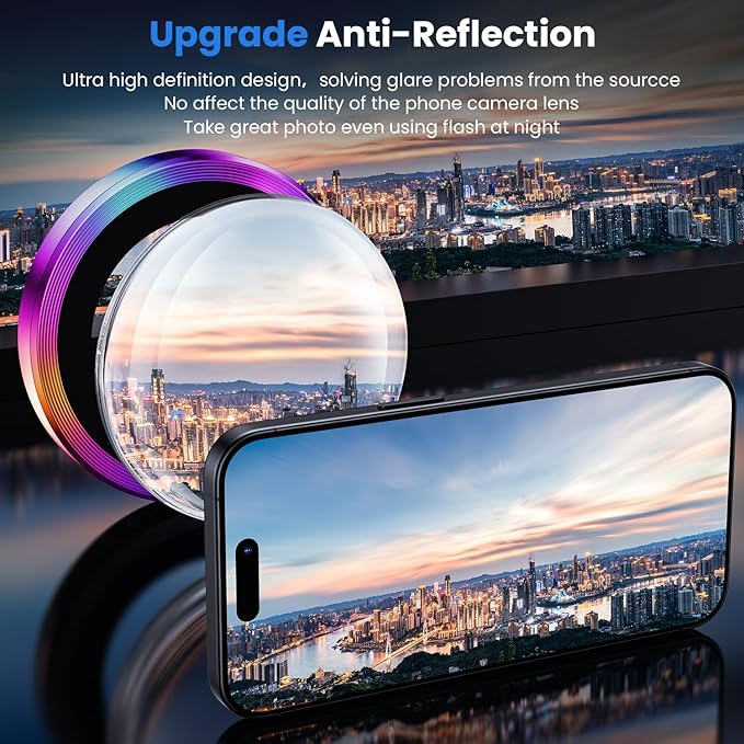 WSKEN for iPhone 16 Pro/iPhone 16 Pro Max Camera Lens Protector - [Original Shooting Model] Shatterproof Ultra HD Tempered Metal Glass Camera Screen Protector Cover Film Accessories