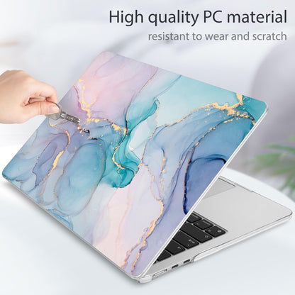 May Chen Case for MacBook Air 13/13.6 inch M5 A3449 M4 A3240 M3 A3113 M2 A2681, 2026 2025 2024-2022, Plastic Hard Shell with Keyboard Cover & Screec Protector, Gentle Marble