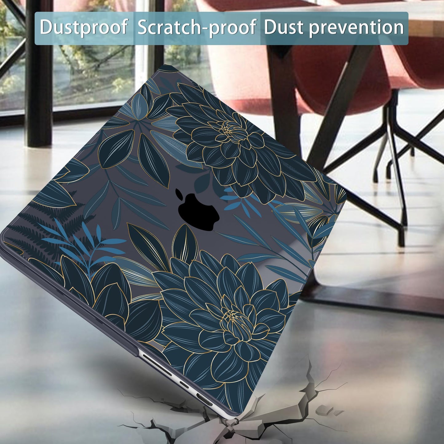 Mektron Case for 2026 M5 MacBook Pro 16 inch A3429 A3428 M4 A3403 A3186 M3 A2991 M2 A2780 M1 A2485 (2021-2025) Pro/Max with Liquid Retina XDR, Hard Shell Plastic Laptop Cover, Dahlia Flower C035