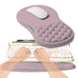 KUOSGM 2-in-1 Ergonomic Set, Wave Rise Keyboard Wrist Rest and Massage Bulge Slope Mouse Pad Wrist Support, Cushion Memory Foam Integrated to Relieve Wrist Pain, Cute Cat Paws