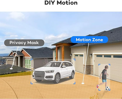 ONWOTE 4K NVR PoE Security Camera System 2 Way Audio, 8 Channel NVR 2TB, 4X 8MP Wired Outdoor IP Cameras, 125° FoV, AI Human Vehicle Detection Trigger Color Night Vision, CCTV Kit for Home Businesses