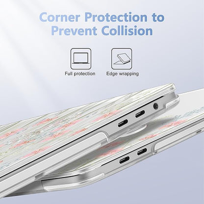 for MacBook Pro 16 inch Case 2019 2020 Release Model A2141, Plastic Hard Shell Cover with Keyboard Cover & Screen Protector for MacBook Pro 16 inch with Touch Bar & Touch ID, Floral C322