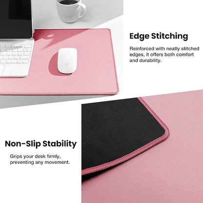 ALOANES Waterproof Mouse Pad with Durable Stitched Edge, Large Gaming Keyboard Pad, Non-Slip Rubber Base Mouse Mat, Extended Desk pad for Gamer, Office & Home, Dark Rose Mousepad 27.6''x11.8''x0.12''