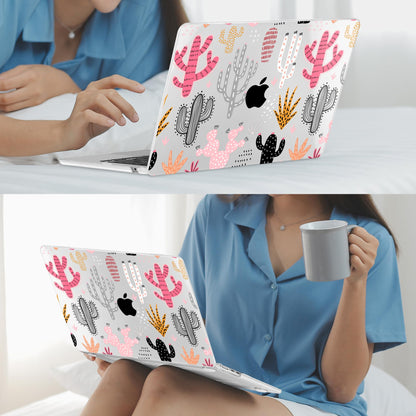 Mektron for 2026 MacBook Air 13-inch M5 Laptop Case A3449 with 13.6-inch Liquid Retina Display Fits 2025 A3240 M4 2024 A3113 M3 2023 A2681 M2 Printed Hard Shell for MacBook Air 13.6", Colorful Cacti