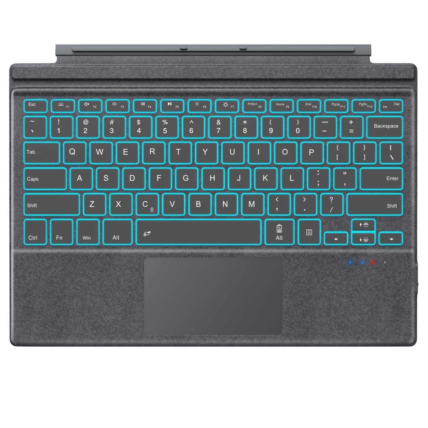 MoKo Type Cover for Microsoft Surface Pro 7+/7/6/5/4/3, Grigio