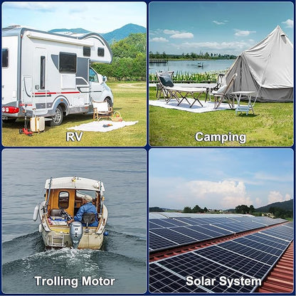 Weize 12V 100Ah Group 24 Bluetooth LiFePO4 Lithium Battery, Built-in 120A BMS, Low-Temp Protection Deep Cycle 500A/3S Peak Discharge Battery for RV, Camping, Solar, Trolling Motor, Home Energy