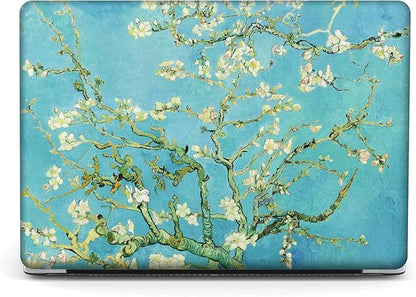 Berkin Arts for MacBook Pro 14 inch Cover A3401 A3185 A3112 A2992 A2918 A2779 A2442 with M4 M3 M2 M1 Chip(2021-2024 Release) Keyboard & Screen Cover Cloisonnism (Almond Blossom by Van Gogh)