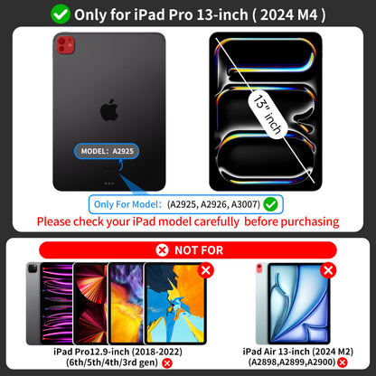 Otuoor iPad Pro 13 Inch Case 2024 with Keyboard, Magnetic Detachable Keyboard Case for iPad Pro 13 Inch (M4, 2024) with 7 Colors Backlight, Multi-Touch Trackpad, Portrait/Landscape Mode (White)